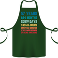 57th Birthday 57 Year Old Cotton Apron 100% Organic Forest Green