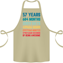 57th Birthday 57 Year Old Cotton Apron 100% Organic Khaki