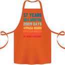 57th Birthday 57 Year Old Cotton Apron 100% Organic Orange