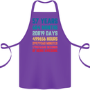 57th Birthday 57 Year Old Cotton Apron 100% Organic Purple
