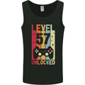 57th Birthday 57 Year Old Level Up Gamming Mens Vest Tank Top Black