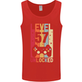 57th Birthday 57 Year Old Level Up Gamming Mens Vest Tank Top Red