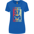 57th Birthday 57 Year Old Level Up Gamming Womens Wider Cut T-Shirt Royal Blue