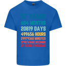 57th Birthday 57 Year Old Mens Cotton T-Shirt Tee Top Royal Blue