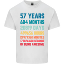 57th Birthday 57 Year Old Mens Cotton T-Shirt Tee Top White