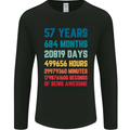 57th Birthday 57 Year Old Mens Long Sleeve T-Shirt Black