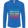 57th Birthday 57 Year Old Mens Long Sleeve T-Shirt Royal Blue