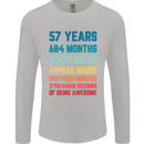 57th Birthday 57 Year Old Mens Long Sleeve T-Shirt Sports Grey