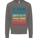 57th Birthday 57 Year Old Mens Sweatshirt Jumper Charcoal