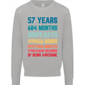 57th Birthday 57 Year Old Mens Sweatshirt Jumper Sports Grey