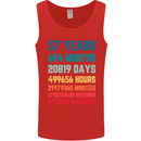 57th Birthday 57 Year Old Mens Vest Tank Top Red