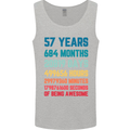 57th Birthday 57 Year Old Mens Vest Tank Top Sports Grey