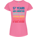 57th Birthday 57 Year Old Womens Petite Cut T-Shirt Azalea