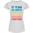57th Birthday 57 Year Old Womens Petite Cut T-Shirt White