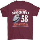 58 Year Wedding Anniversary 58th Rugby Mens T-Shirt 100% Cotton Maroon