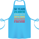 58th Birthday 58 Year Old Cotton Apron 100% Organic Turquoise