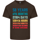 58th Birthday 58 Year Old Mens Cotton T-Shirt Tee Top Dark Chocolate