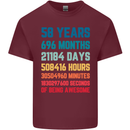 58th Birthday 58 Year Old Mens Cotton T-Shirt Tee Top Maroon
