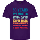 58th Birthday 58 Year Old Mens Cotton T-Shirt Tee Top Purple
