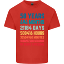 58th Birthday 58 Year Old Mens Cotton T-Shirt Tee Top Red