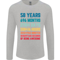 58th Birthday 58 Year Old Mens Long Sleeve T-Shirt Sports Grey