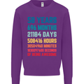 58th Birthday 58 Year Old Mens Sweatshirt Jumper Purple