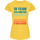 58th Birthday 58 Year Old Womens Petite Cut T-Shirt Yellow