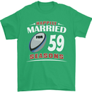 59 Year Wedding Anniversary 59th Rugby Mens T-Shirt 100% Cotton Irish Green