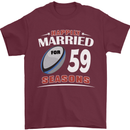 59 Year Wedding Anniversary 59th Rugby Mens T-Shirt 100% Cotton Maroon