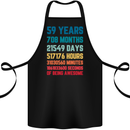 59th Birthday 59 Year Old Cotton Apron 100% Organic Black