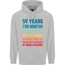 59th Birthday 59 Year Old Mens 80% Cotton Hoodie Sports Grey