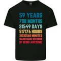 59th Birthday 59 Year Old Mens Cotton T-Shirt Tee Top Black