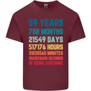 59th Birthday 59 Year Old Mens Cotton T-Shirt Tee Top Maroon
