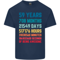 59th Birthday 59 Year Old Mens Cotton T-Shirt Tee Top Navy Blue