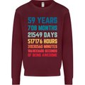 59th Birthday 59 Year Old Mens Sweatshirt Jumper Maroon