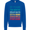 59th Birthday 59 Year Old Mens Sweatshirt Jumper Royal Blue