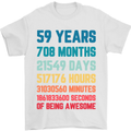 59th Birthday 59 Year Old Mens T-Shirt 100% Cotton White
