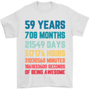 59th Birthday 59 Year Old Mens T-Shirt 100% Cotton White