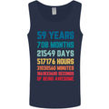 59th Birthday 59 Year Old Mens Vest Tank Top Navy Blue