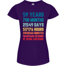 59th Birthday 59 Year Old Womens Petite Cut T-Shirt Purple