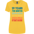 59th Birthday 59 Year Old Womens Wider Cut T-Shirt Yellow