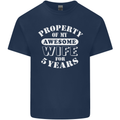 5 Year Wedding Anniversary 5th Funny Wife Mens Cotton T-Shirt Tee Top Navy Blue