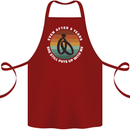 5 Year Wedding Anniversary 5th Marriage Cotton Apron 100% Organic Maroon