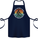 5 Year Wedding Anniversary 5th Marriage Cotton Apron 100% Organic Navy Blue