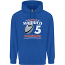 5 Year Wedding Anniversary 5th Rugby Mens 80% Cotton Hoodie Royal Blue