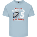 5 Year Wedding Anniversary 5th Rugby Mens Cotton T-Shirt Tee Top Light Blue