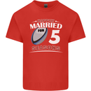 5 Year Wedding Anniversary 5th Rugby Mens Cotton T-Shirt Tee Top Red