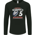 5 Year Wedding Anniversary 5th Rugby Mens Long Sleeve T-Shirt Black