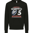 5 Year Wedding Anniversary 5th Rugby Mens Sweatshirt Jumper Black