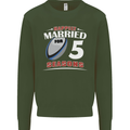 5 Year Wedding Anniversary 5th Rugby Mens Sweatshirt Jumper Forest Green